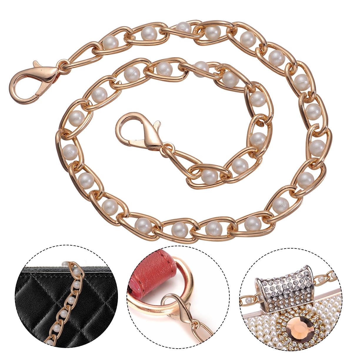 AURARMLET 2Set Delicate Design Metal Pearl Handbag Chains Replacement ...