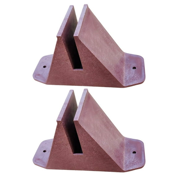 AURARMLET Plastic Fence Support Brown 2 Pieces Garden Fence Stand Holder Fixing Accessories