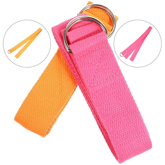 AURARMLET 2-Pack Yoga Resistance Bands with Iron Handles for Pilates and Beginner Training