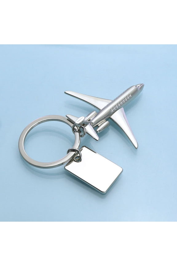 2-Pack Metal Airplane Pendant Keychains Perfect Gift for Aviation and Plane Enthusiasts