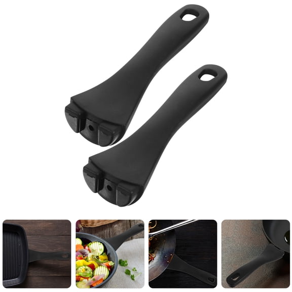 AURARMLET 2Pcs Detachable Pot Handles Black Bakelite Ergonomic Pan Handle Replacement for Kettle Use