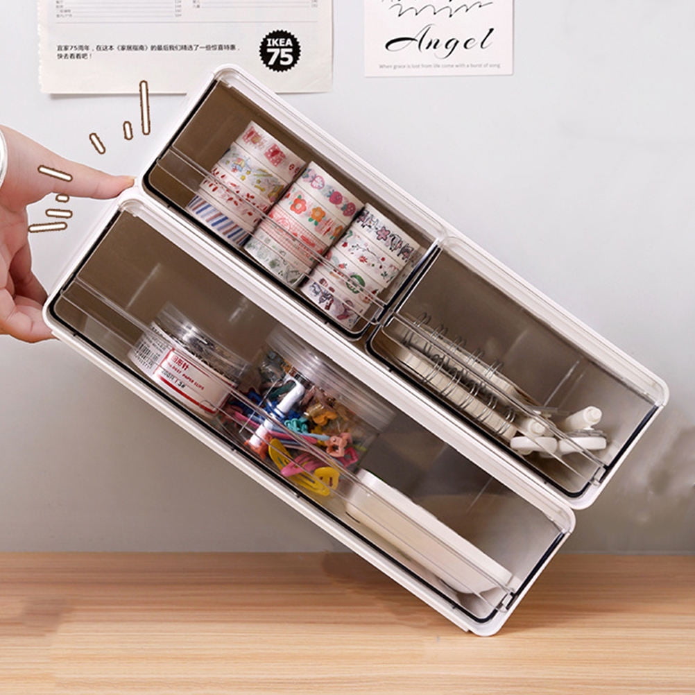 AURARMLET 2pcs Desk Organizer Stackable Desktop Storage For Office Home ...