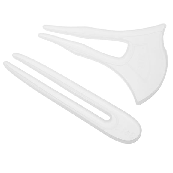 AURARMLET 2pcs Flexible Hairpin Molds for Hair Clip Making, White Hair Accessory Craft Tools for Women
