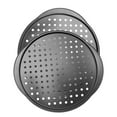 thumbnail image 1 of AURARMLET 2Pcs Wear Resistant Carbon Steel Pizza Pan Non Stick Baking Tray for Kitchen and Bakery, 1 of 7