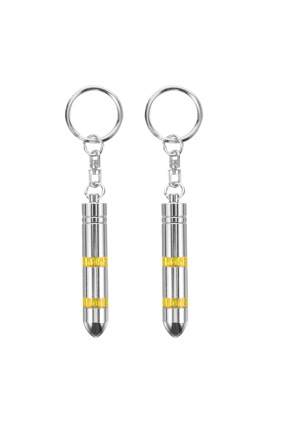 2pcs Yellow Anti-Static Quick Release Keychain Metal for Car Keys and Accessories