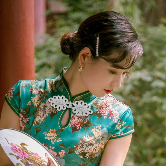 AURARMLET 2pcs Silver Ornate Frog Closure Buttons for Coats Handcrafted Chinese Style Decorative Fasteners