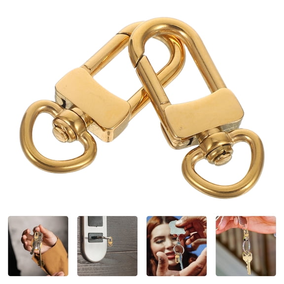 AURARMLET 2pcs Swivel Snap Hook Stainless Steel Keychain Clips for Key Organization and Quick Attachment
