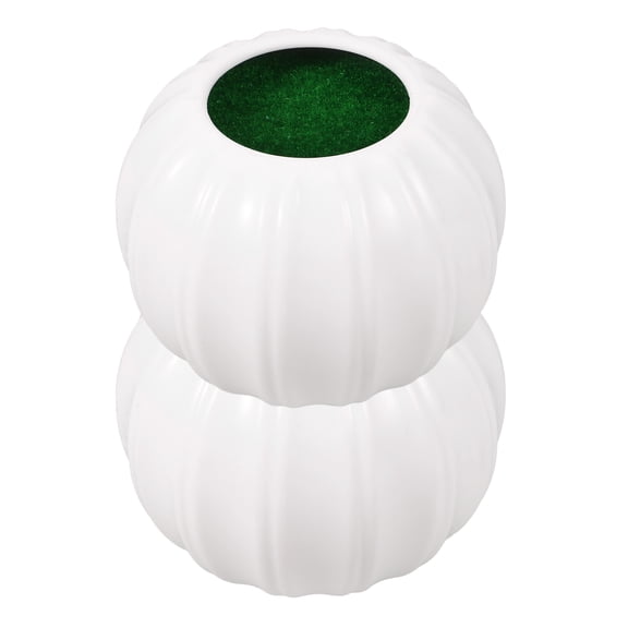 AURARMLET 2Pcs White Artistic Pumpkin Flower Vase Rustic Style Simple Vase for Flower Arrangement and Display