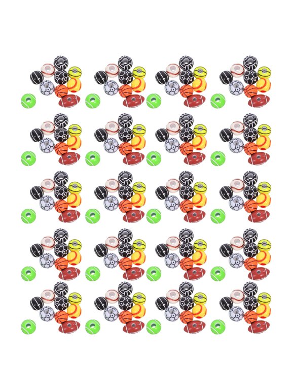 300 Pcs Acrylic Sports Beads Kit, Assorted Colorful Beads for Bracelets, Necklaces, Keychains Jewelry Crafts
