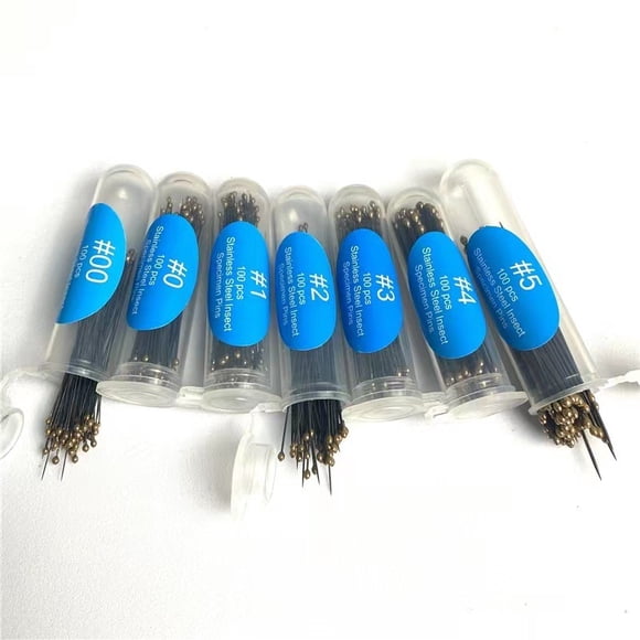 AURARMLET 300 Pieces Stainless Steel Butterfly Needles for Specimen Mounting and Grip, Ideal for Entomology Display and Collection