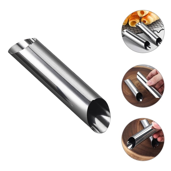 AURARMLET 30Pcs Stainless Steel Croissant Molds Tubular Shape Baking Tools for Cream Horns