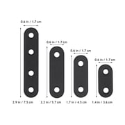 AURARMLET 32 Pcs Black Stainless Steel Furniture Support Plates, Metal Brackets for Easy Installation and Versatile Use