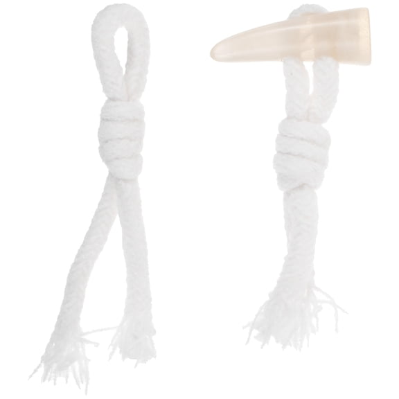 AURARMLET White Resin Rope Toggle Buttons for Women's Coats Sewing Fasteners 1 Pair