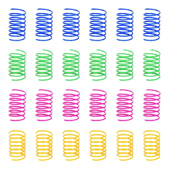AURARMLET 36pcs Plastic Springs for Cat Toys Rubber Spring Toy for Pet Play