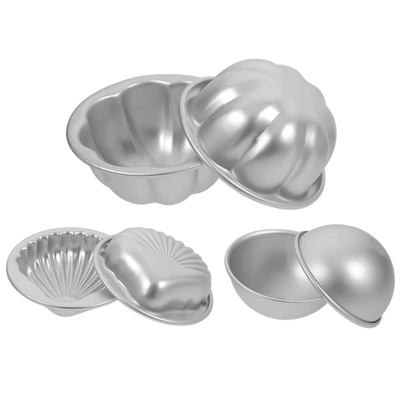 AURARMLET 3Pairs Bath Soap Mold in Aluminium Alloy Silver for Durable and Easy Soap Making