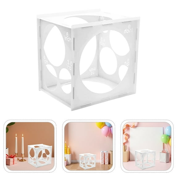 AURARMLET 3-Pack Transparent Balloon Sizer Cubes with Easy Setup for Accurate and Versatile Balloon Measurement