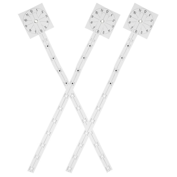 AURARMLET 3Pcs DIY Wall Clock Assembly Kit with Portable White Paper Ruler for Accurate Wall Decor