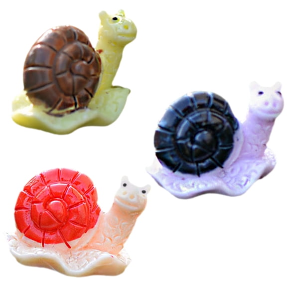 AURARMLET 3Pcs Fake Snail Figures Lightweight Simulation Animal Models for Indoor Decor