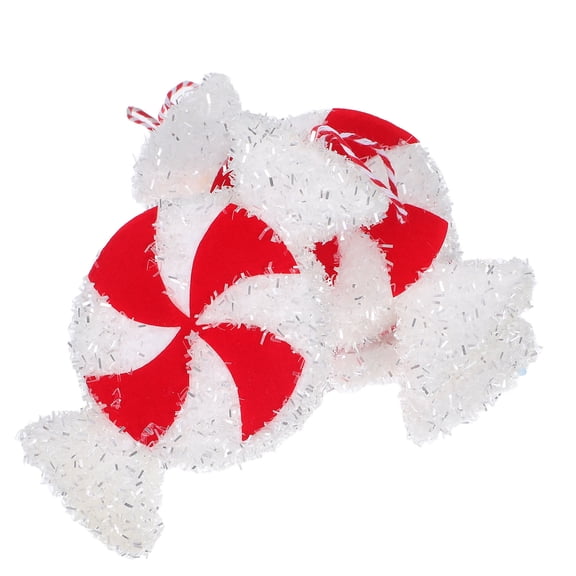 AURARMLET 3-Pack Large Foam Candy Cane Hanging Ornaments Red White Peppermint Christmas Tree Decorations