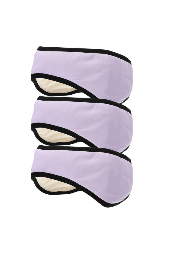 3-Pack Lavender Soundproof Ear Muffs with Adjustable Headband for Comfortable Sleep and Travel Use