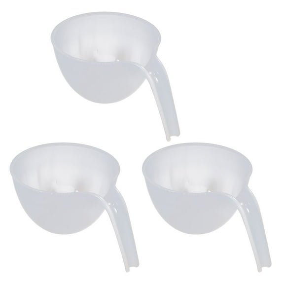 AURARMLET 3Pcs Mixing Bowls with Handle for Home Furnishings PP Material 11.8x7.9x3.0in