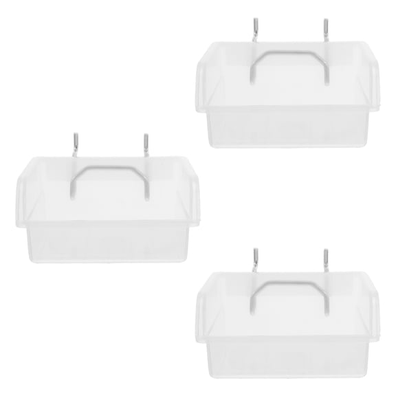 AURARMLET 3Pcs Thickened Transparent Pegboard Containers for Convenient Home Workshop Tool Organization