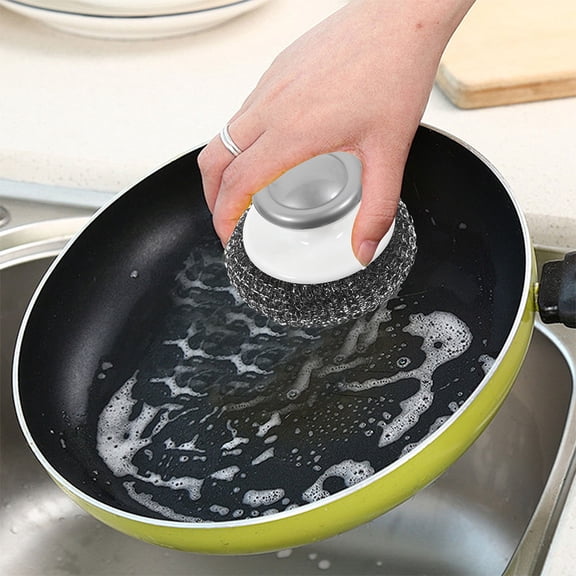 AURARMLET Set of 3 Dish Washing Scrubbers in Assorted Colors for Cleaning Kitchen Utensils