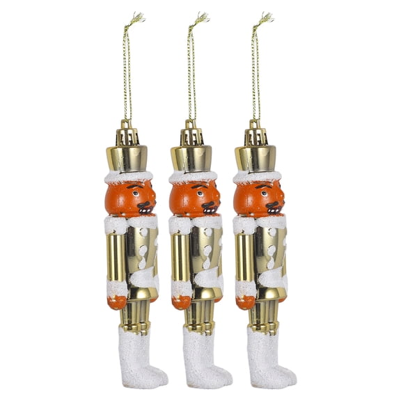 AURARMLET 3pcs Nutcracker Figurines Hanging Nutcracker Golden Christmas Theme Indoor Decor for Friends