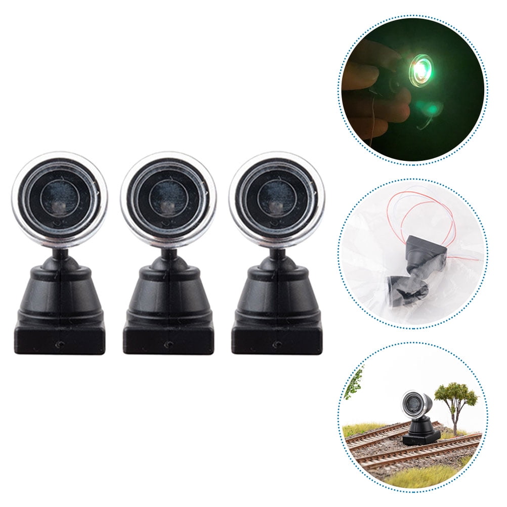 Mini Model Lighting AURARMLET 3pcs Miniature Spotlights for Models Metal Black Scene ...