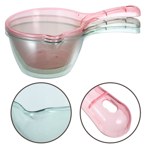 AURARMLET 3Pcs Assorted Color Plastic Water Ladle Dip Dipper for Kitchen Bath and Plant Watering