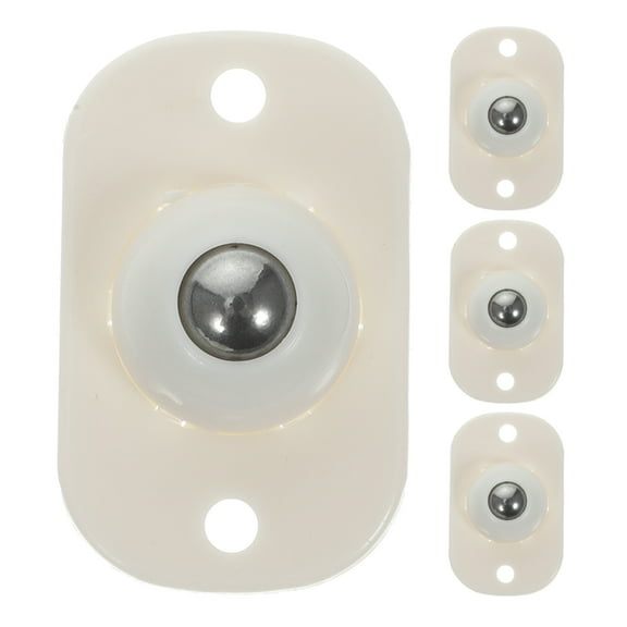 AURARMLET 4-Pack White ABS Large Caster Wheels with Strong Self-Adhesive for Furniture Mobility and Easy Movement