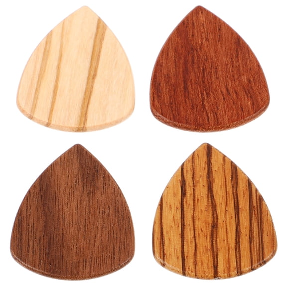 AURARMLET Electric Guitar Picks Walnut Wood Portable 4Pcs