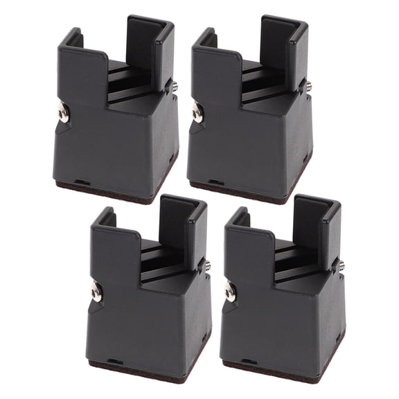 AURARMLET 4-Piece Adjustable Recliner Risers, Black Furniture Lift Supports for Home Improvement, Stable Heavy Duty Base