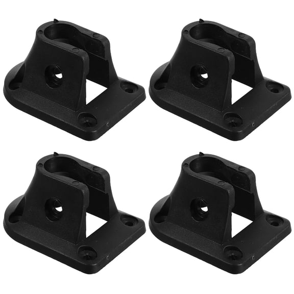 AURARMLET Adjustable Folding Table Leg Brackets, Black Metal, Easy Install, Home Use, 4Set