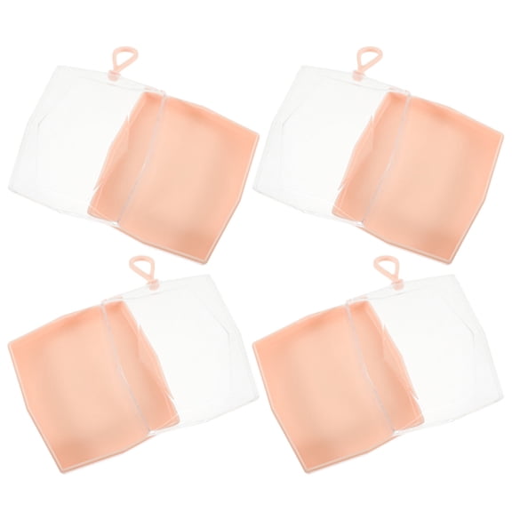 AURARMLET 4Pcs Makeup Sponge Case Pink Multi Functional Storage Box for Travel
