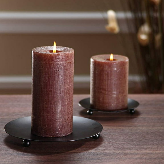 AURARMLET 4Pcs Iron Candle Holders Black for Home Decor in Simple and Elegant Style