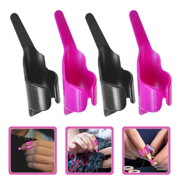 AURARMLET 4Pcs Plastic Sewing Fabric Ironing Fingerthing for Smocking