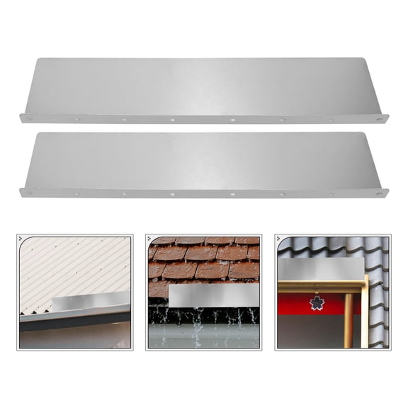 AURARMLET 4Pcs Aluminum Gutter Splash Guard Roof Rain Diverter Prevents Overflow and Protects Foundation