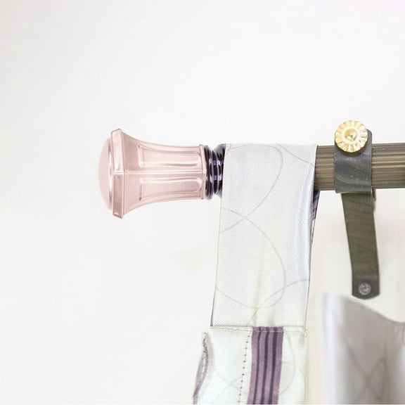 AURARMLET 4Pcs Rose Gold Aluminum Alloy Curtain Rod Finials Decorative Window Drapery Ends