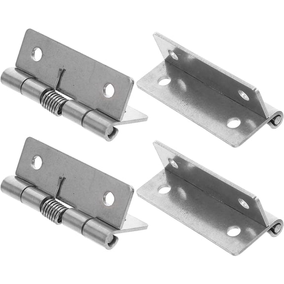 AURARMLET 4-Pack Stainless Steel Self-Closing Door Hinges with Spring Loaded Automatic Closing, Finish