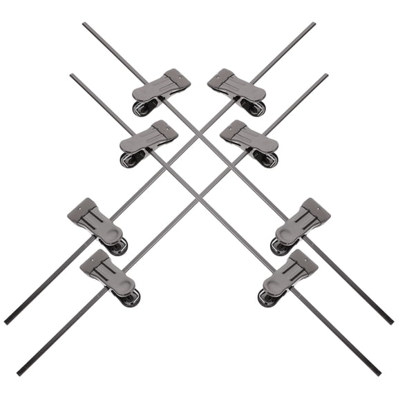 AURARMLET 4-Pack Black Metal Pants Clips Space-Saving Hangers for Clothes Closet Organization