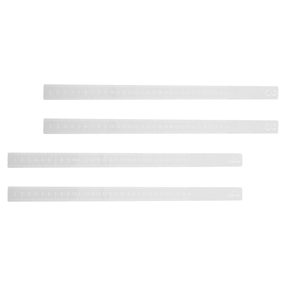 Mabi Cooking Ruler AURARMLET Set of 4 Transparent Acrylic Rulers for Baking, Cookie Dough ...