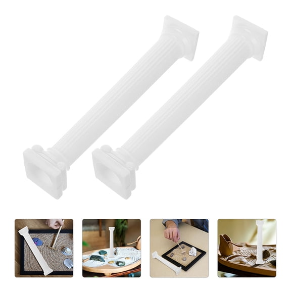 AURARMLET 4Pcs White Plastic Roman Pillar Cake Support Rods for Elegant Multilayer Cake Decoration and Tier Stand