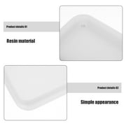 AURARMLET Set of 4 Beige Minimalist Rectangular Plant Water Trays for Indoor Potted Plants and