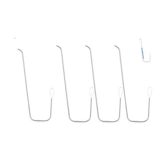 AURARMLET 4-Piece Curved Beading Needle Set Metal Threading Needles for Crafting and Jewelry Making