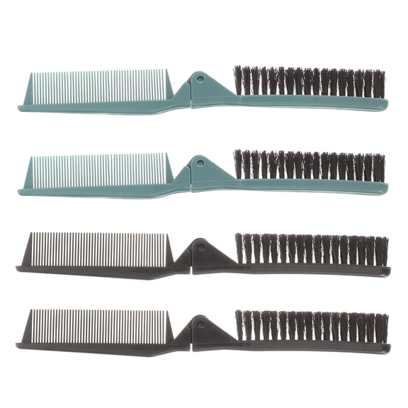 AURARMLET Set of 4 Travel-Size Detangling Hair Combs with Compact and Portable Design for Easy Use