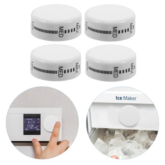 AURARMLET Thermostat Control Knob, White ABS, Easy Install, Accurate Markings 4Pcs