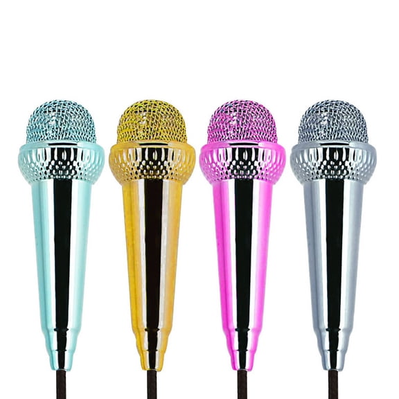 AURARMLET 4Pcs Portable Wired Microphone for Streaming Phone Video Recording Singing