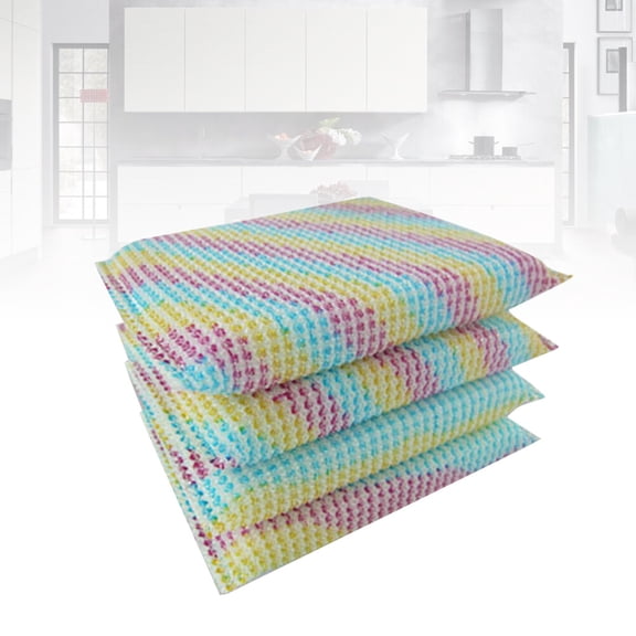 AURARMLET 4Pcs Kitchen Cleaning Sponge Scouring Pad Soft Absorbent Sponge and Tough Scrubber