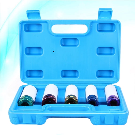 AURARMLET 5 Pcs Alloy Wheel Socket for Dual-Size Alloy Wheel Nut Socket Car Wheel Nut Socket